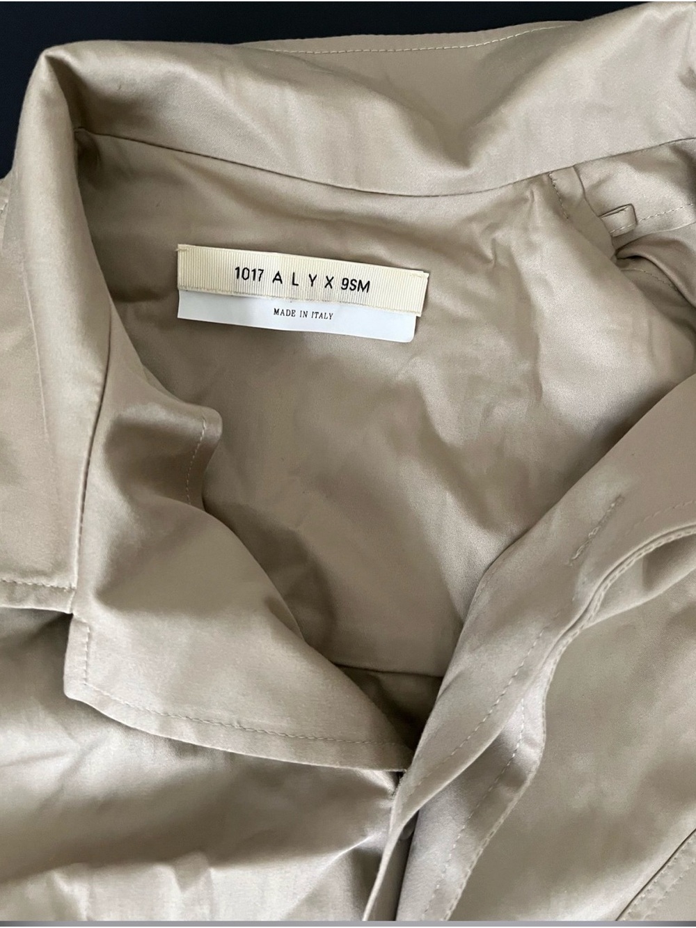Alyx Beige Trench Coat with Fabric Care Tag